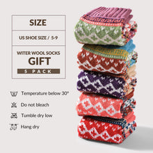 Load image into Gallery viewer, Pleneal Wool Socks for Women - Womens Winter Warm Wool Sock Men Cozy Knit Boots Socks for Women