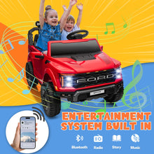 Load image into Gallery viewer, ENYOPRO Licensed Ford F-150 Raptor 24V Ride on Toys for Big Kids, 2 Seater Ride on Car for Boys & Girls with Remote Control, Kids Electric Vehicle with 4 Wheels Suspension, Bluetooth (Red)