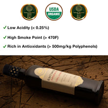 Load image into Gallery viewer, Entimio Ardente – Sicily Robust Extra Virgin Olive Oil Organic, Italian Olive Oil from Italy, 2024 Gold Award Winner, +500 mg/kg Polyphenol Rich Olive Oil - Early Harvest, Cold Pressed - 16.9 fl oz