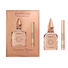 Load image into Gallery viewer, Charlotte Tilbury Joyphoria Perfume Set - Pheromone Enhancing Floral Perfume - Long-Lasting Scent with Notes of Tuberose, Jasmine & Vanilla Bean (100ml & 10ml)