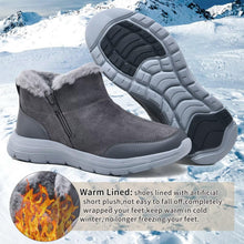 Load image into Gallery viewer, NSKER Women's Winter Ankle Fur Lined Boots Anti-Slip On Resistant Booties Shoes Deep Gray 37.5
