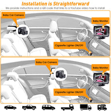 Load image into Gallery viewer, DoHonest Baby Car Camera HD 1080P - Rear-Facing Car Baby Monitor with Night Vision, Adjustable View Angle, Easy Setup, Anti-Glare Display, Safety for Kids & Infants