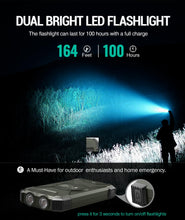 Load image into Gallery viewer, BLAVOR Solar Power Bank 10,000mAh, Portable Wireless Charger, 20W Fast Charging External Battery Pack with USB C for Cell Phones, Solar Panel Charging with Dual Flashlight for Camping