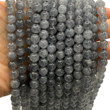 Load image into Gallery viewer, ABCGEMS Brazilian Smoky Elestial Quartz Beads (Mystical Layers & Natural Smoky Glow) Healing Energy Jewelry Making Smooth Round 8mm