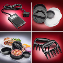 Load image into Gallery viewer, STX International Turboforce II 4000 Electric Meat Grinder | Grinds Soft Bones | Foot Pedal | 6 Grinding Plates | Stainless Steel Blades | Sausage Tubes | Kubbe Maker | Meat Claws | Patty Press & More