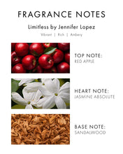 Load image into Gallery viewer, Jennifer Lopez Limitless Perfume, Eau De Parfum Spray 3.4 Fl Oz (100 ml) Vibrant Woody Amber Womens Perfume, Notes of Red Apple, Jasmine & Palo Santo
