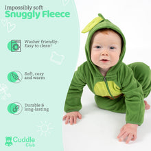 Load image into Gallery viewer, Fleece Baby Bunting Bodysuit – Infant One Piece Kids Hooded Romper Outerwear Toddler Jacket