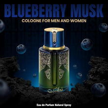 Load image into Gallery viewer, PERENNIX Blueberry Musk Eau de Parfum - Long Lasting Unisex Cologne for Men and Women, Rich & Sensual Fragrance Spray - Bold Fruity & Floral Scent with Woody Base - 100 ml / 3.4 Fl Oz