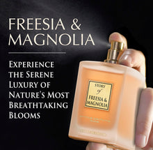 Load image into Gallery viewer, Prince Parfums Dubai - Story of Freesia Magnolia For Women - 3.4 Ounces - Extrait de Parfum - Delicate Bouquet of Freesia, Magnolia - Essence of Femininity & Beauty
