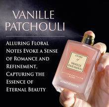 Load image into Gallery viewer, Prince Parfums Dubai - Story of Vanille Patchouli For Women - 3.4 Ounces - Extrait de Parfum - Alluring Floral Fusion of Vanilla, Patchouli & Tonka Bean - Scent of Seductive Allure & Timeless Elegance