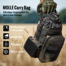 Load image into Gallery viewer, OneTigris Tactical Half Gallon Water Bottle with Straw - 64 oz Vacuum Insulated Stainless Steel Water Jug, Leakproof Sport Bottle with 3 BPA Free Lids, Paracord Handle & MOLLE Water Pouch for Outdoor
