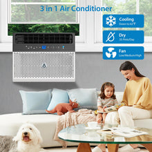 Load image into Gallery viewer, 6000 Btu U-Shaped Window Air Conditioner, WiFi & App Control, Ultra Quiet, Enabled Saddle Window AC Unit Cools Up to 300 Sq. ft, Cooling, Dehumidifier, Flexible for Home/Office
