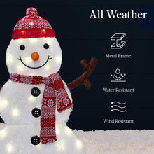 Load image into Gallery viewer, Best Choice Products 4ft 4-Piece 2D Lighted Christmas Snowman Family Set, Large Outdoor Yard Decor Holiday Decoration w/ 160 Twinkling LED Lights