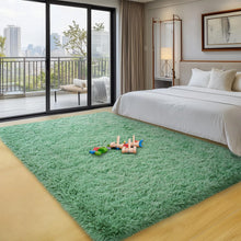 Load image into Gallery viewer, qulint 3x5 Area Rug for Bedroom, Fluffy Sage Green Rug for Living Room Cozy Shag Small Carpet for Nursery, Fuzzy Plush Shaggy Alfombras for Boys and Girls Dorm Home Decor (3ft x 5ft, Sage Green)
