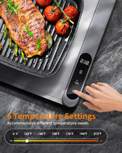 Load image into Gallery viewer, Food Warming Mat, Electric Warming Tray with 6 Level Temperature Settings,6 Hours Timer, Graphene Rapid Heating, Auto Shut-Off, Roll Up Food Warmer for Buffets Party, Countertop,Gatherings