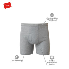 Load image into Gallery viewer, Hanes Mens Underwear Briefs, Cool Dri Moisture-wicking Cotton No-ride-up For Men, Multi-packs Available Boxer, 6 Pack - Black/Gray, Small US