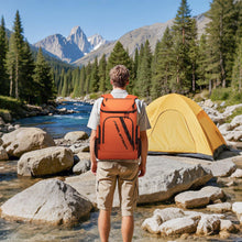 Load image into Gallery viewer, Maelstrom Backpack Cooler,36 Can Cooler Backpack,Soft Cooler Bag Insulated Leakproof,Lightweight Ice Chest Backpack,Travel Cooler Lunch Backpack for Camping,Hiking,Beach,Orange