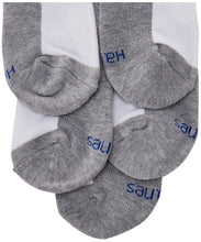 Load image into Gallery viewer, Hanes Boys Socks, Double Tough Cushioned Ankle And No Show, 12-pair Packs Athletic-socks, Ankle - White/Grey Bottom - 12 Pack, Medium US