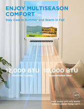 Load image into Gallery viewer, Midea Inverter Window Air Conditioner with Heat – Quiet Window AC Unit and Heat Combo with Dehumidifier – Cools up to 550 Sq. Ft. – Energy Star Rated, Smart Control, Remote, 12,000 BTU