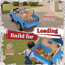 Load image into Gallery viewer, ANPABO Licensed Ford F-150 24V 2 Seater Ride on Car for Kids, 4x100W Motors for All-Terrain Electric Car with Parental Remote, Retro Style, 3-Speeds, Large Storage Box, Music Player, Aged 3-8, Blue