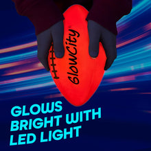 Load image into Gallery viewer, GlowCity Glow in The Dark Football - Light Up, Youth Size Footballs for Kids - LED Lights and Pre-Installed Batteries Included