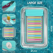 Load image into Gallery viewer, Jasonwell 4 in 1 Inflatable Tanning Pool Lounger Float - Sunbathing Lounge Floatie Raft Toys, Water Filled Tanning Bed Mat Pad Blow Up Kiddie Pool with Ball Pit for Adult, Kids (L)
