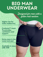 Load image into Gallery viewer, Fruit of the Loom Men's Tall Tag-Free Underwear & Undershirts, Big Man - CoolZone Boxer Brief - 7 Pack, XX-Large (7BLBMC2)