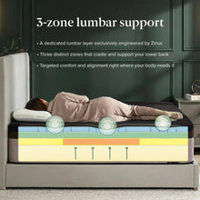Load image into Gallery viewer, Zinus Lumbar+ Premium Memory Foam Mattress – 14 Inch, Queen, Lumbar Support, Targeted Pressure Relief, Cooling Gel & Green Tea, Fiberglass Free, Medium Firm, CertiPUR-US & OEKO-TEX Certified