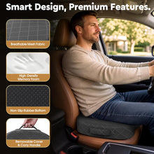 Load image into Gallery viewer, TushGuard Seat Cushion - Memory Foam Sitting Pillow for Office Chair, Car Seat, Airplane, Bleacher - Sciatica & Hip & Coccyx Pain Relief Desk Chair Cushion for Long Sitting Office Workers, Car Drivers
