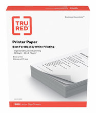 Load image into Gallery viewer, TRU RED Printer Paper, 8.5" x 11", 20 lbs., White, 500 Sheets/Ream (TR56957)