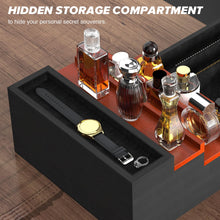 Load image into Gallery viewer, upcessory Cologne Organizer for Men, 4 Tier Cologne Stand, Cologne Shelf with Drawer and Hidden Compartment Perfume Display Holder