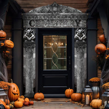 Load image into Gallery viewer, HunnmingRe 3 Pcs Halloween Cemetery Archway Halloween Cemetery Banners Halloween Gothic Outdoor Banners Halloween Sign Banner Decorations for Outdoor Halloween Party Supplies