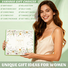 Load image into Gallery viewer, Birthday Gifts for Women Self Care Get Well Soon Gifts, Vanilla Relaxing Spa Gift Basket - Happy Birthday Set w/ Luxury Flannel Blanket & 40 oz Tumbler, Unique Christmas Gift for Mom Her Wife Sister