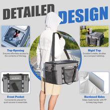 Load image into Gallery viewer, INSMEER Soft Cooler Bag with Hard Shell & 2 Cup Holders, Portable 40L/70 Cans Collapsible Cooler Bags Insulated with Leakproof for Travel, ice chests and Cooler Lunch Box for Beach Camping Picnic