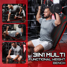 Load image into Gallery viewer, NFEET Adjustable Weight Bench for Full Body Workout, Foldable Workout Bench for Home Gym, Multi-Purpose Weight Bench with 3-Sec Folding& Fast Adjustment for Bench Press Sit up Incline Flat Decline