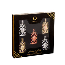 Load image into Gallery viewer, Orientica Luxury Collection Miniature Discovery Set (Without Box) Eau De Parfum - Amber Rouge, Royal Amber, Oud Saffron, Velvet Gold & Royal Bleu - Arabic Perfume for Men & Women - 5 x 7.5ml
