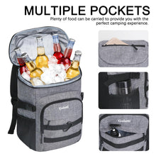 Load image into Gallery viewer, Upgraded Cooler Backpack 24 Cans – Lightweight Insulated Backpack Cooler, Leak-Proof & 18-Hour Ice Retention for Beach, Camping, Hiking (Men, Women, Family)