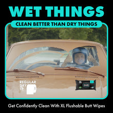 Load image into Gallery viewer, DUDE Wipes - Flushable Wipes - 6 Pack, 288 Wipes - Mint Chill Extra-Large Adult Wet Wipes - Vitamin-E, Aloe, Eucalyptus & Tea Tree Oils - Septic and Sewer Safe