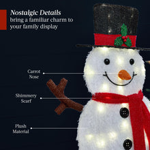 Load image into Gallery viewer, Best Choice Products 4ft 4-Piece 2D Lighted Christmas Snowman Family Set, Large Outdoor Yard Decor Holiday Decoration w/ 160 Twinkling LED Lights
