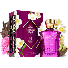 Load image into Gallery viewer, H HABIBI Jasmine Oud Absolute Eau de Parfum for Women, 75 ml 2.5 fl oz, Luxurious Oud and Jasmine Perfume, Long Lasting Arabian Perfume, Made in USA