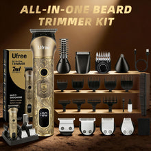 Load image into Gallery viewer, Ufree Beard Trimmer for Men, Electric Razor Shaver, Cordless Hair Clipper Shaving Kit for Mustache Body Nose Ear Hair Facial, Adjustable Beard Grooming Kit Birthday Gifts for Men