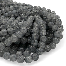 Load image into Gallery viewer, ABCGEMS Brazilian Smoky Elestial Quartz Beads (Mystical Layers & Natural Smoky Glow) Healing Energy Jewelry Making Smooth Round 8mm