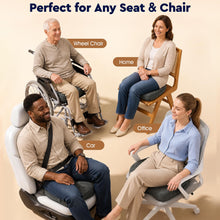 Load image into Gallery viewer, TushGuard Seat Cushion - Memory Foam Sitting Pillow for Office Chair, Car Seat, Airplane, Bleacher - Sciatica & Hip & Coccyx Pain Relief Desk Chair Cushion for Long Sitting Office Workers, Car Drivers