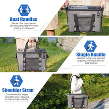 Load image into Gallery viewer, INSMEER Soft Cooler Bag with Hard Shell & 2 Cup Holders, Portable 40L/70 Cans Collapsible Cooler Bags Insulated with Leakproof for Travel, ice chests and Cooler Lunch Box for Beach Camping Picnic