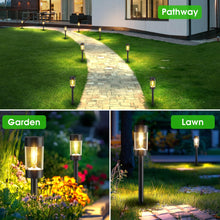 Load image into Gallery viewer, Eyrosa Solar Lights Outdoor, 12 Pack Waterproof Solar Landscape Lighting for Pathway Garden Yard Path Walkway Driveway Lawn Patio Outside Decor, Warm White