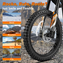 Load image into Gallery viewer, HAPPYRUN G300 Pro Electric Dirt Bike for Adults, 72V 30Ah Battery, 6500W Motor, 50 MPH Speed, 70 Mile Range, 350 Lbs Load Capacity, Hydraulic Brakes (Black)