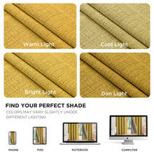 Load image into Gallery viewer, Joydeco Blackout Curtains for Bedroom - 100% Light Blocking 2 Panels Set Yellow Drapes 42"W x 108"L, Thermal Insulated Room Darkening Curtains, Linen Textured for Living Room, Rod Pocket & Back Tabs