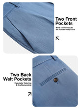 Load image into Gallery viewer, Comdecevis Mens Classic Fit Dress Pants Wrinkle-Resistant Trousers with Pockets for Work,Golf,Business,Casual Blue 36×28
