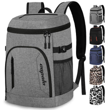 Load image into Gallery viewer, Capolo Cooler Backpack 30 Cans, Insulated Backpack Cooler Leak Proof Large Capacity Thermal Bag Beverage Soft Cooler Bag Lunch Camping Travel Picnic Hiking for Men Women Gray