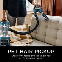 Load image into Gallery viewer, Shark Upright Vacuum, Navigator Lift-Away with Self-Cleaning Brushroll, HEPA Filter, Swivel Steering, Upholstery Tool & Pet Crevice Tool, Perfect for Pets & Multi-Surface, Teal, ZU503AMZ